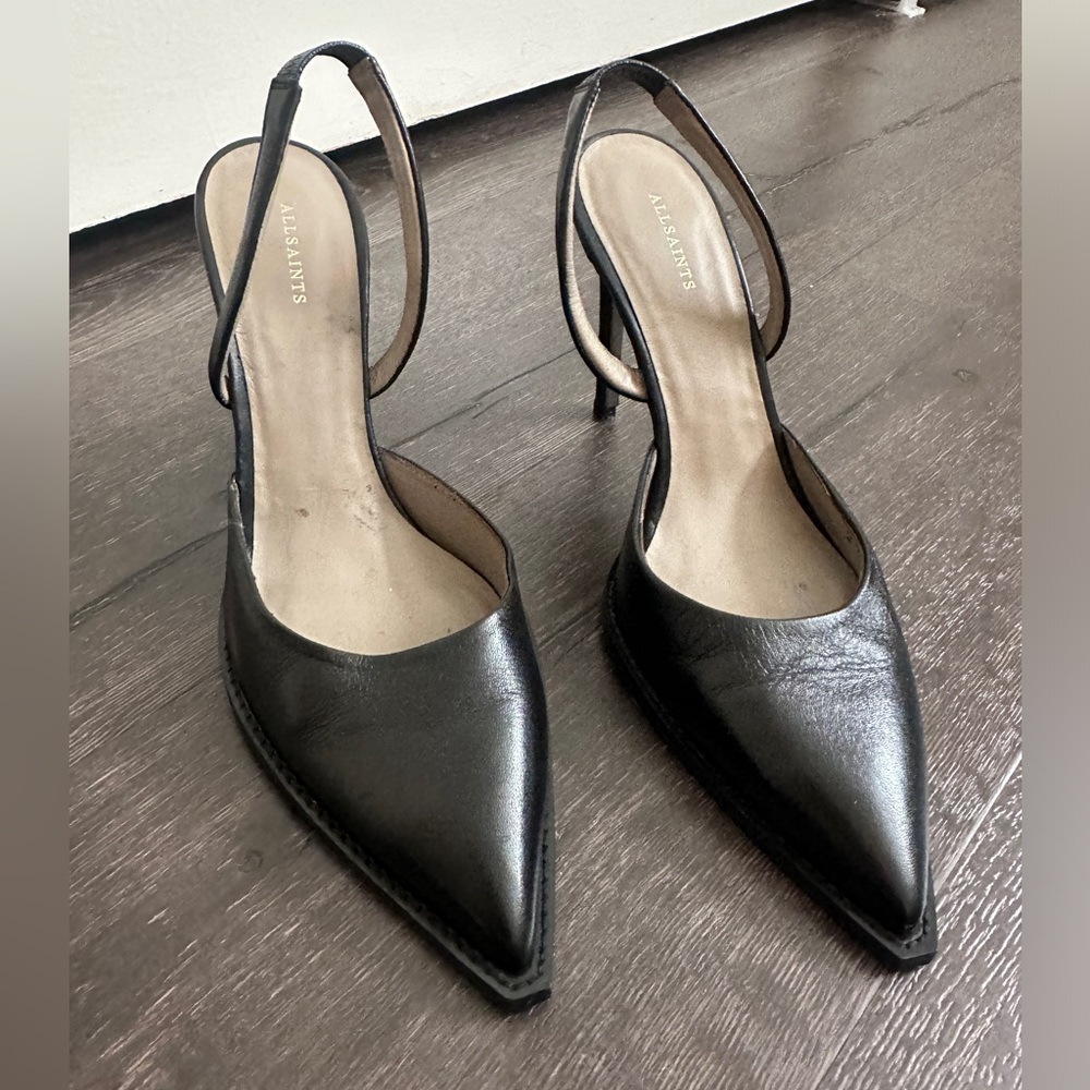 ALLSAINTS Leather Sling-Back Heels
